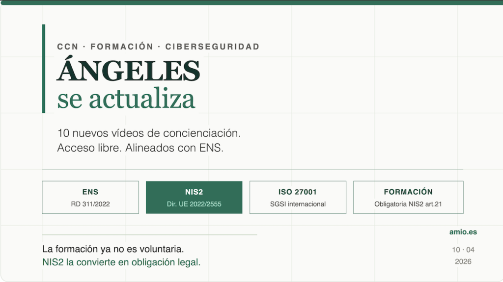 El CCN refuerza la plataforma ÁNGELES con nuevos contenidos en vísperas de la Ley NIS2.